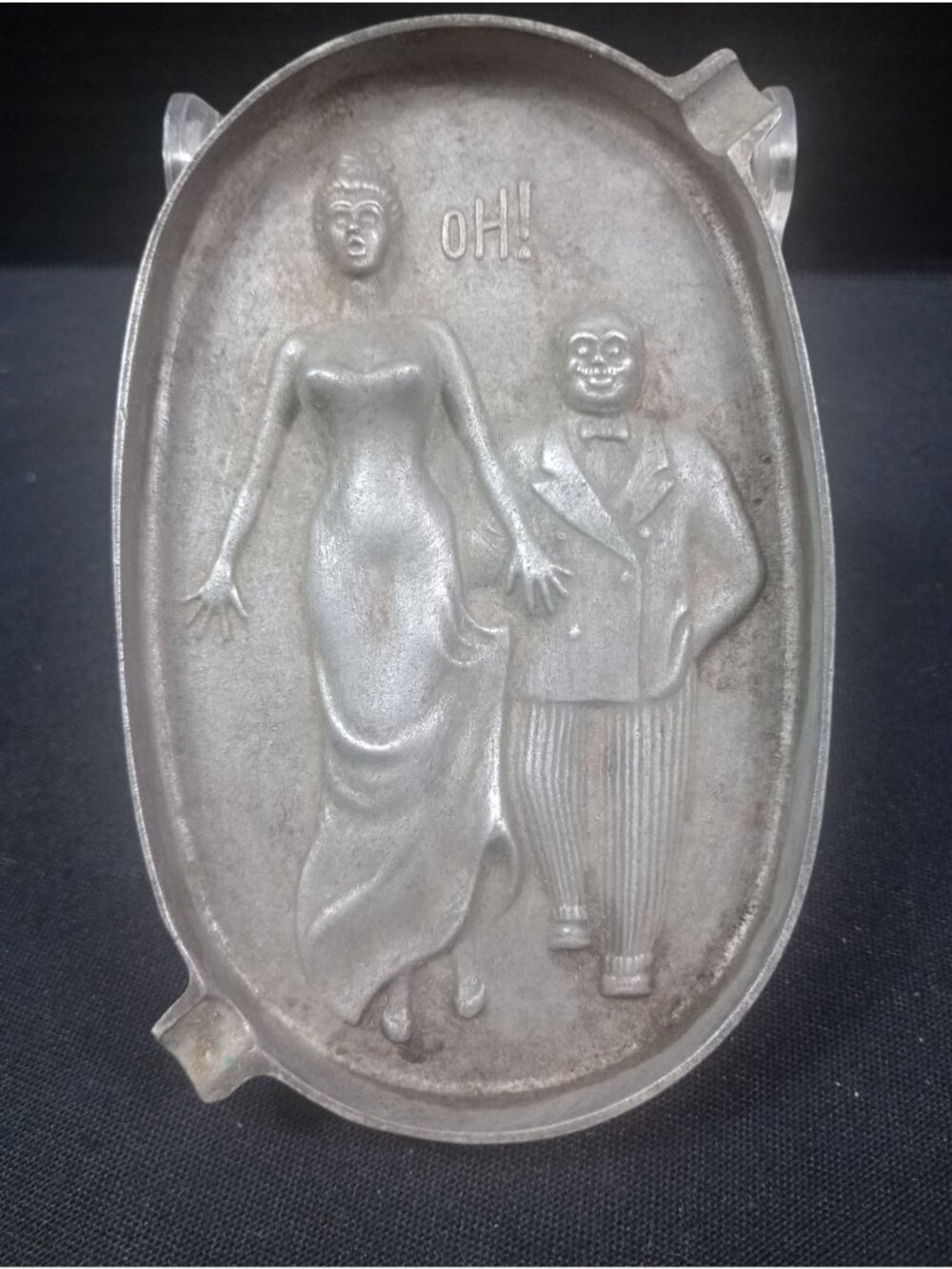 Vintage Mid Century 1950s Cast Aluminium " OH!" Risque Kitschy Naughty Man an